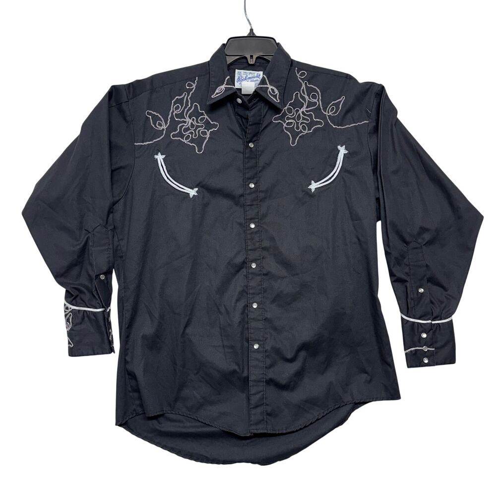 Vintage 70s Rockmount Ranch Wear Shirt Smile Pocket Medium Custom Fitted